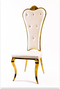 Arabella gold throne chair
