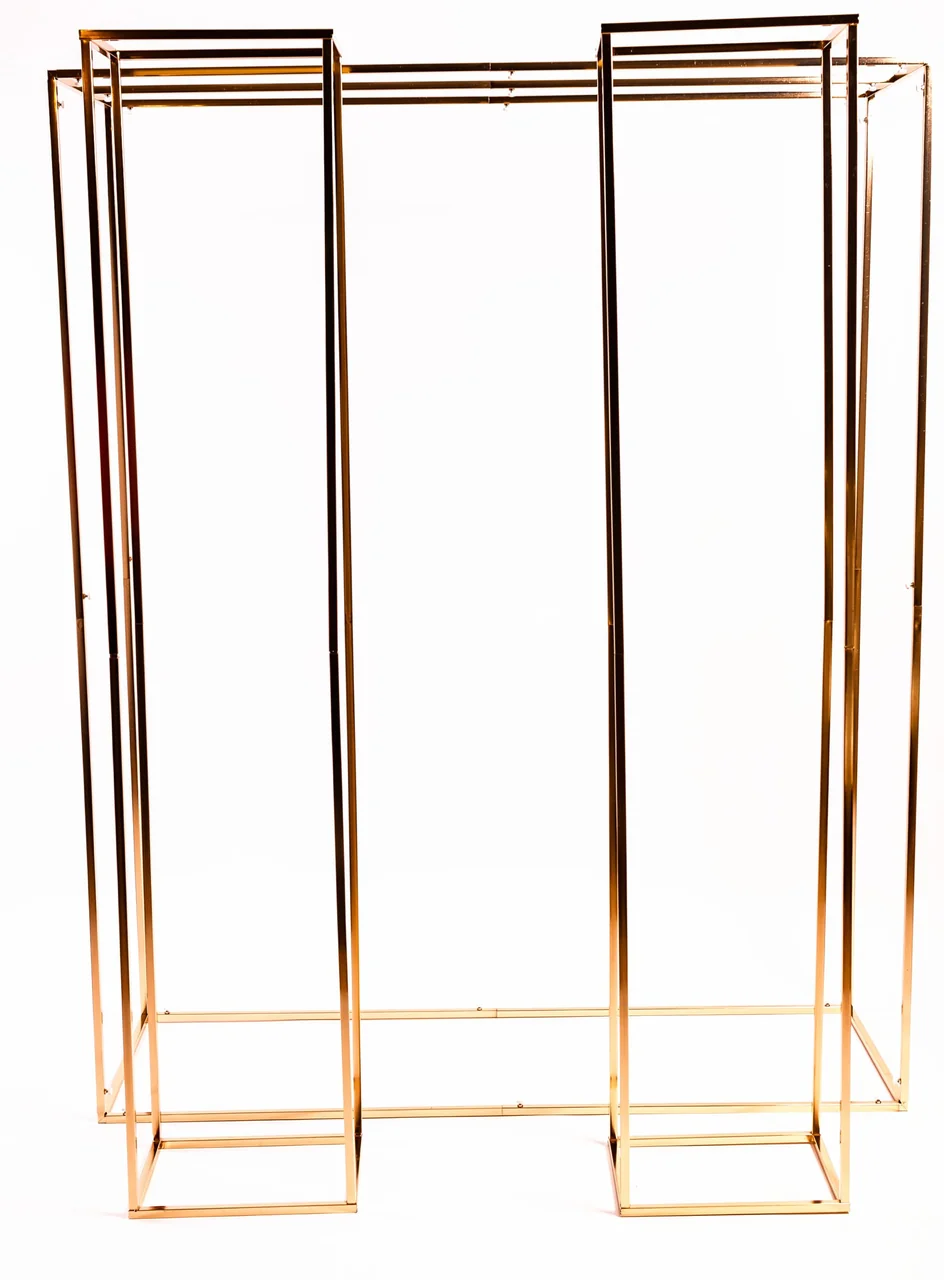 Gold geometric backdrop frame