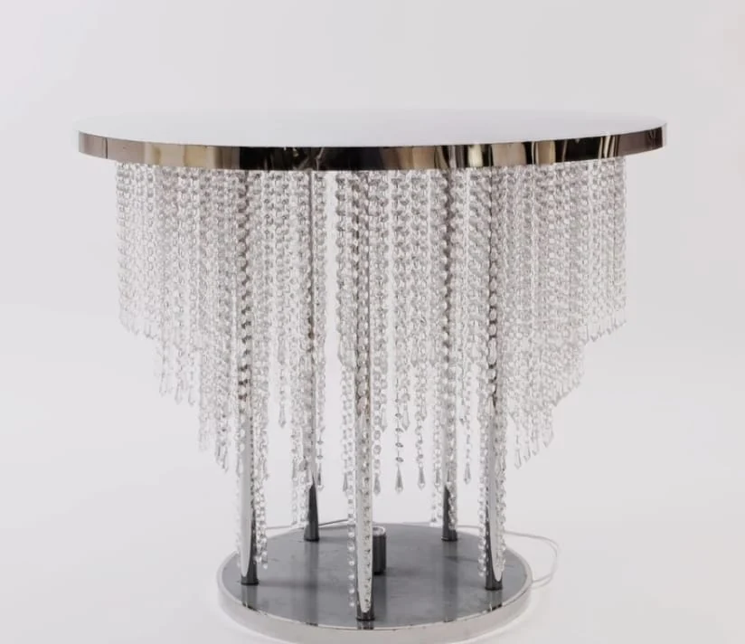 Crystal chandelier table