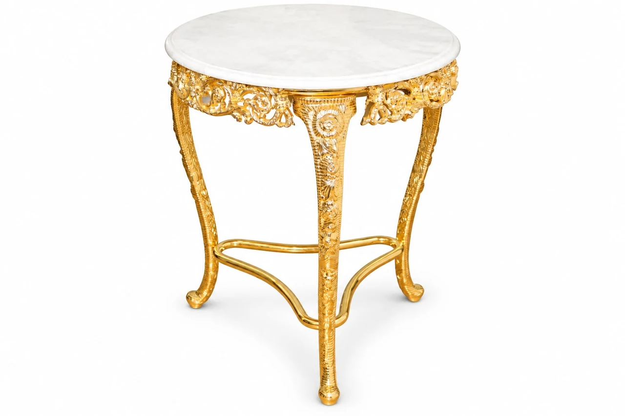 Gold ornate pedestal table