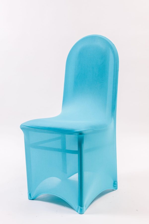 Turquoise spandex folding chair cover