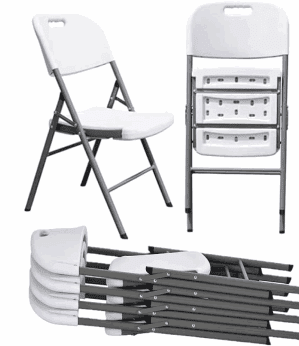 White folding chair